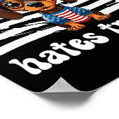 Meine Dackel hasst Trump Dogs Kamala Harris Vote Poster (Ecke)