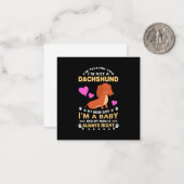 Meine Dackel ist mein Baby Mitteilungskarte (Vorderseite/Rückseite Beispiel)