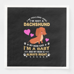 Meine Dackel ist mein Baby Serviette