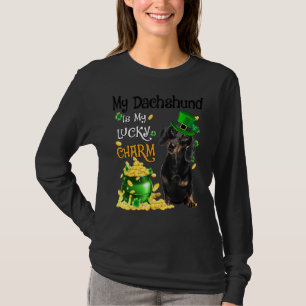 Meine Dackel ist mein Glücksbringer Niedlicher Hun T-Shirt