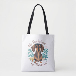Meine Dackel ist meine Therapeutin Tasche