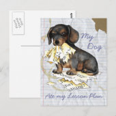 Meine Dackel nahm meinen Lektionsplan auf Postkarte (Vorne/Hinten)