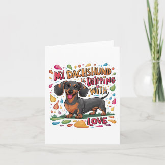 Meine Dackel trinkt mit Liebe Einladung