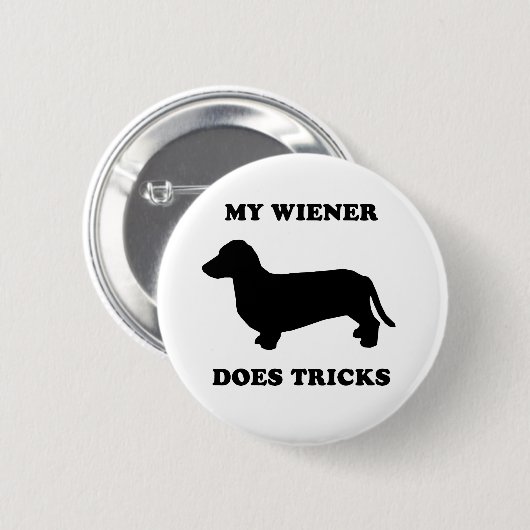 Meine Dackel tut Tricks Button (Vorne & Hinten)