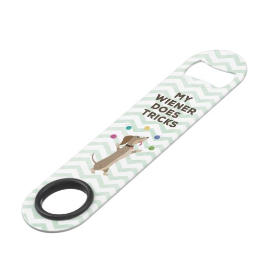 Meine Dackel tut Tricks Speedflaschenöffner (Vorderseite Schrägansicht)