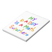 Meine Daddy Math Superhero T - Shirt und Geschenke Notizblock (Rotiert)