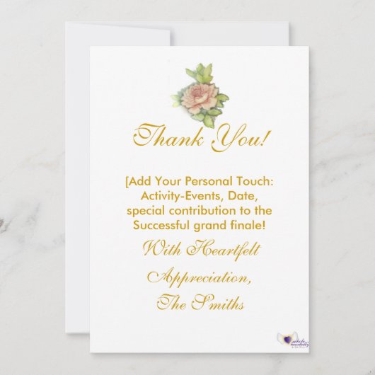 Meine Dankbarkeit besonders für Sie! - Fertigen Dankeskarte (Vorderseite)