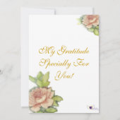 Meine Dankbarkeit besonders für Sie! - Fertigen Dankeskarte (Rückseite)