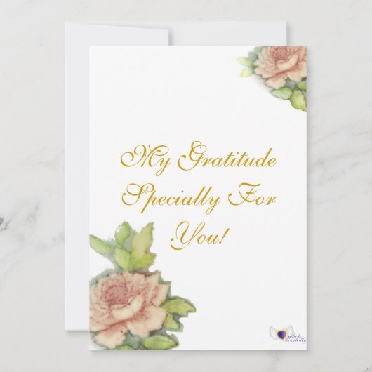 Meine Dankbarkeit besonders für Sie! - Fertigen Dankeskarte (Rückseite)