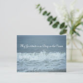 Meine Dankbarkeit ist so tief wie der Ozean! Danke Postkarte (Stehend Vorderseite)