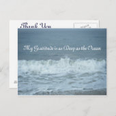 Meine Dankbarkeit ist so tief wie der Ozean! Danke Postkarte (Vorne/Hinten)
