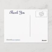 Meine Dankbarkeit ist so tief wie der Ozean! Danke Postkarte (Rückseite)