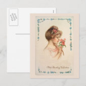 Meine Darling Valentine Vintage Postkarte (Vorne/Hinten)