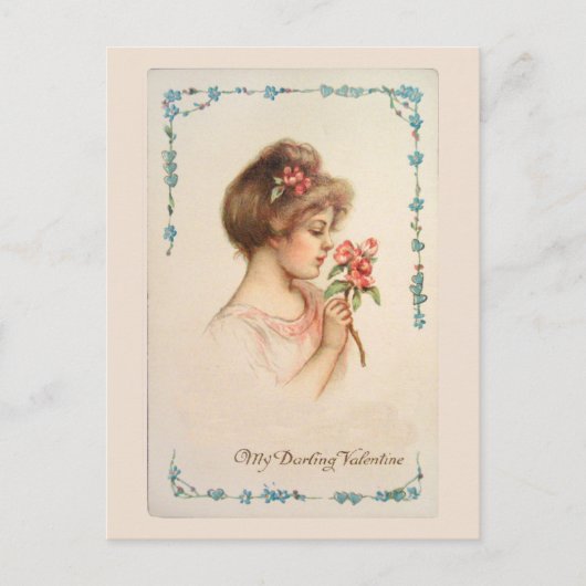 Meine Darling Valentine Vintage Postkarte (Vorderseite)
