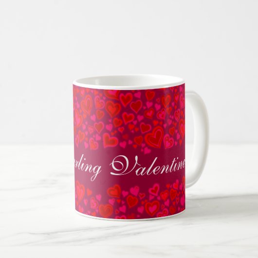 Meine Darling Valentinherzen rosa Tasse (VorderseiteRechts)