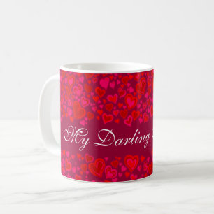 Meine Darling Valentinherzen rosa Tasse