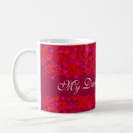 Meine Darling Valentinherzen rosa Tasse