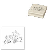 Meine Darling White Lily Elegant Botanischer Chic Gummistempel (Stempel)