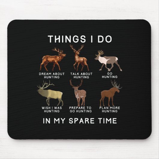 Meine Dinge Freizeit Elch Hirsch Mousepad (Vorne)