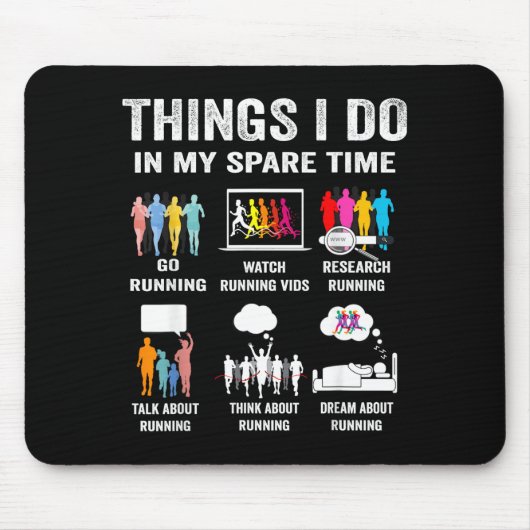 Meine Dinge Freizeit Hobby Laufen Mousepad (Vorne)