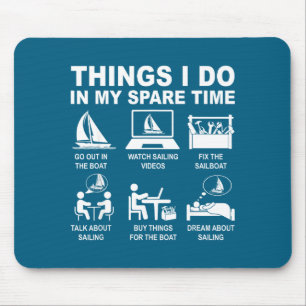 Meine Dinge Freizeit Segeln Segelboot Mousepad