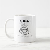 Meine DNA ist 50% Kaffee 50% Chutzpah lustige jüdi Kaffeetasse (Links)