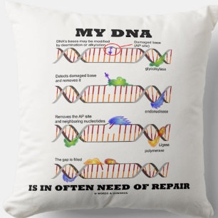 Meine DNA muss oft repariert werden DNA Humor Kissen