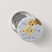 Meine Drahthaar-Dackel hat meinen Lektionsplan gel Button (Vorne & Hinten)