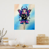 Meine drei Kätzchen Feenkatze Kunst drucken Poster (Küche)