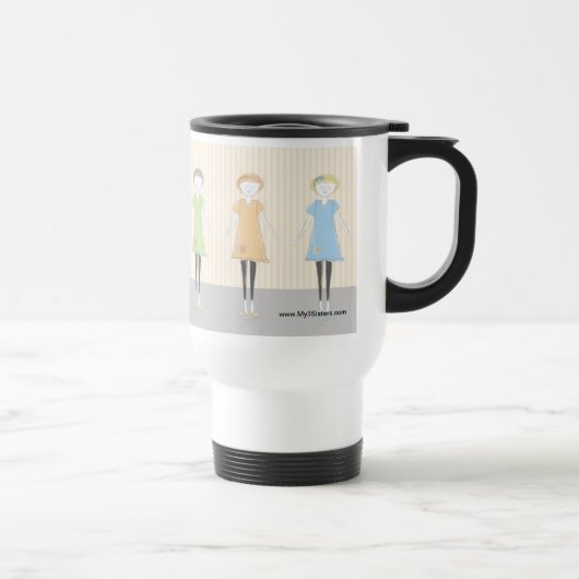 Meine drei Schwester-Logo-Kaffee-Reise-Tasse Reisebecher (Rechts)