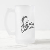 MEINE DROGE des AUSERLESENEN T - Shirt Mattglas Bierglas (Links)