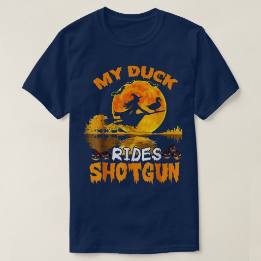 Meine Duckfahrten Shot Hexe Fly Broomstick Bat Hal T-Shirt (Design vorne)