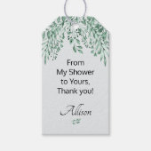 Meine Dusche auf Ihre Kunsthandwerkseife personali Geschenkanhänger (Vorderseite)