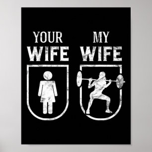 Meine Ehefrau, deine Ehefrau, die Bodybuilding wäs Poster