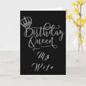 MEINE **EHEFRAU*** & **GEBURTSTAG QUEEN** KARTE (Gelbe Blume)