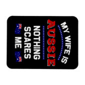 Meine Ehefrau ist Australisch Aussie Down Under Mo Magnet (Horizontal)