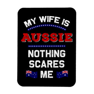 Meine Ehefrau ist Australisch Aussie Down Under Mo Magnet