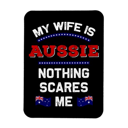 Meine Ehefrau ist Australisch Aussie Down Under Mo Magnet (Vertikal)