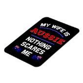 Meine Ehefrau ist Australisch Aussie Down Under Mo Magnet (Linke Seite)