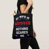 Meine Ehefrau ist Australisch Aussie Down Under Mo Tasche (Von Nahem)