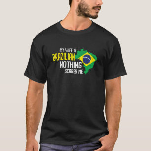 Meine Ehefrau ist Brasiliens Heritage Roots Flag H T-Shirt