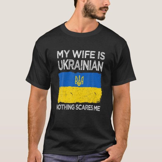 Meine Ehefrau ist der Stolz auf das ukrainische Er T-Shirt (Vorderseite)