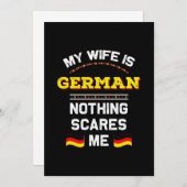 Meine Ehefrau ist die deutsche Alemania Republic G Einladung (Vorne/Hinten)