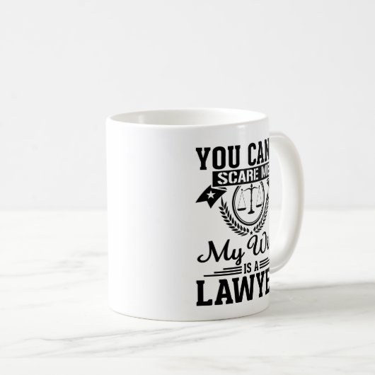 Meine Ehefrau ist ein Anwaltsgeschenk für Husband Kaffeetasse (VorderseiteRechts)