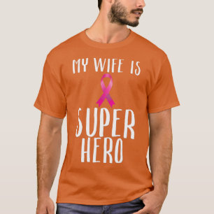 Meine Ehefrau ist ein superherorosa Ribbon Brustkr T-Shirt