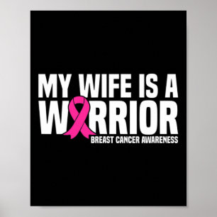 Meine Ehefrau ist eine rotrosa Ribbon-Brustkrebs-A Poster