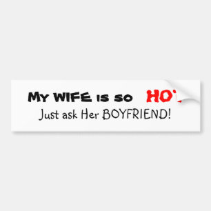 Meine Ehefrau ist heiß Autoaufkleber