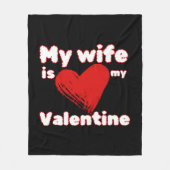 Meine Ehefrau ist mein Valentin Fleecedecke (Vorderseite)