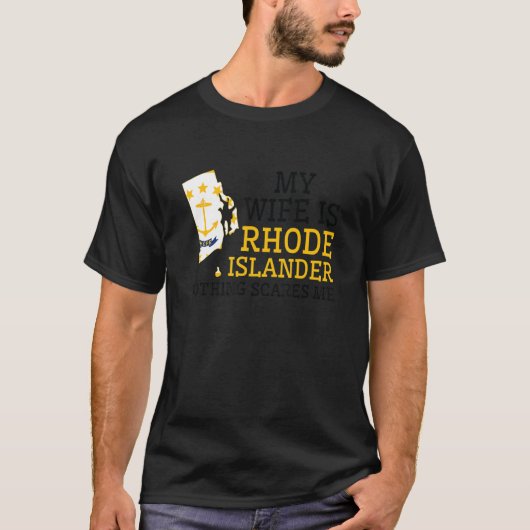 Meine Ehefrau ist Rhode Islander Rhode. T-Shirt (Vorderseite)