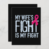Meine Ehefrau kämpft gegen Brustkrebs Begleitkarte (Vorne/Hinten)